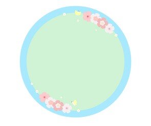 나비 벚꽃 라벨