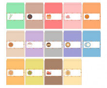 과자파티 삼각 이름표(메뉴)(문구없음)