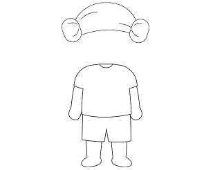 [색칠용] 찜질하는 아이 합성이미지