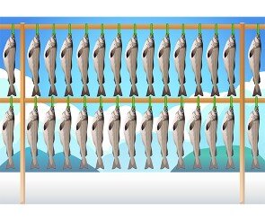 황태 덕장 배경