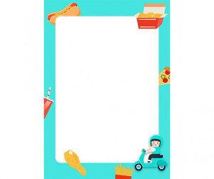 배달놀이 편지지