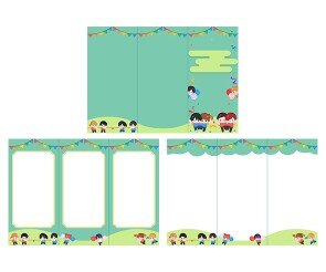 운동회 3단 초대장(순서지)(문구없음)