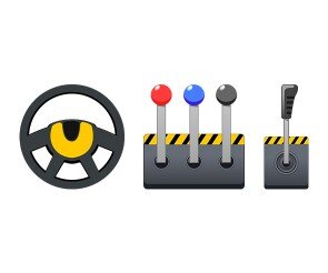 중장비 자동차 조종 스틱, 핸들