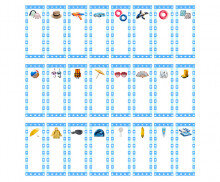 여름 용품 가게 개별 메뉴판(문구없음)