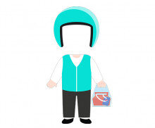 배달기사 합성이미지