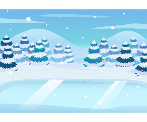 겨울 호수 스케이트장 배경(아이없음)