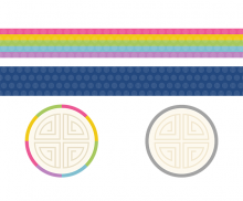 전통문양 선물 띠지 2종