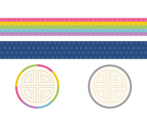 전통문양 선물 띠지 2종