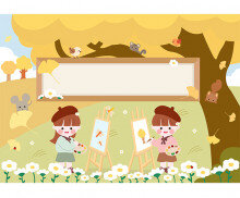 가을 전시회 배경2(문구없음)