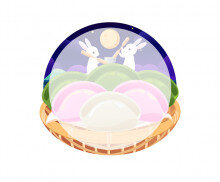 달토끼 송편 라벨(바구니)