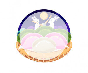 달토끼 송편 라벨(바구니)