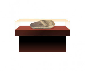 박물관 전시대(갈판, 갈돌)