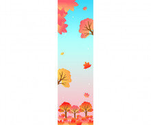 단풍 축제 세로 배너(문구없음)