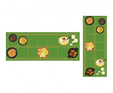설날에 먹는 음식 원고지 레터링(문구없음)