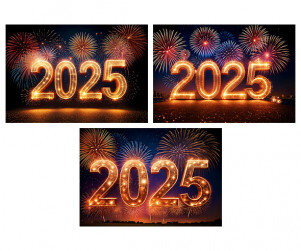 2025 글씨 배경(불꽃놀이)