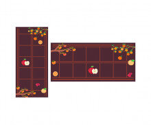 가을에 먹는 열매 원고지 레터링(문구없음)