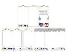 운동회 3단 초대장(순서지)(문구없음)