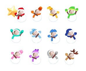 눈사람 합성이미지 12종