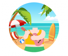 하와이안 합성 라벨