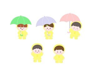 우비 입은 아이