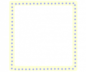 아이보리 별 정사각 테두리