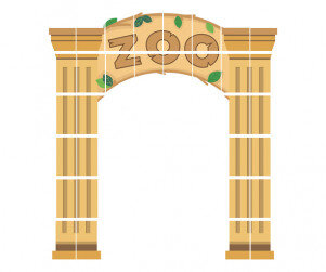 동물원 입구 만들기 (대리석)