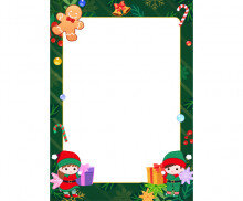 산타 요정과 선물 테두리