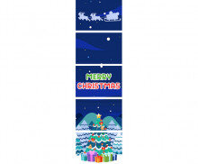 Merry Christmas 트리 세로 배너 만들기