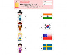 세계 전통의상과 국기 연결하기