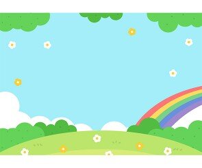 무지개 들판 배경