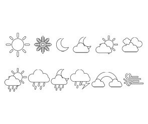 날씨 아이콘 색칠 모음2