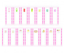 꽃잎 카페 개별 메뉴판(문구없음)