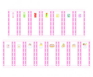 꽃잎 카페 개별 메뉴판(문구없음)