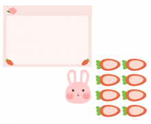 출석판(토끼)(문구없음)