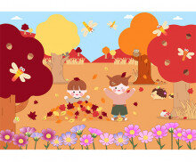 가을 낙엽 배경