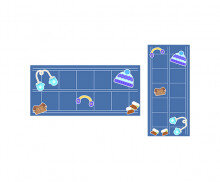 따뜻한 겨울 용품 원고지 레터링(문구없음)