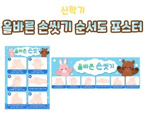 올바른 손 씻기 순서도 포스터