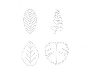 열대 잎 색칠 모음