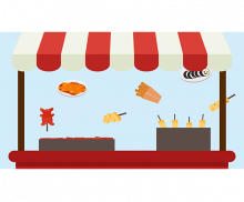 분식 가게 배경