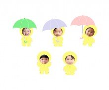 우비 입은 아이 합성이미지